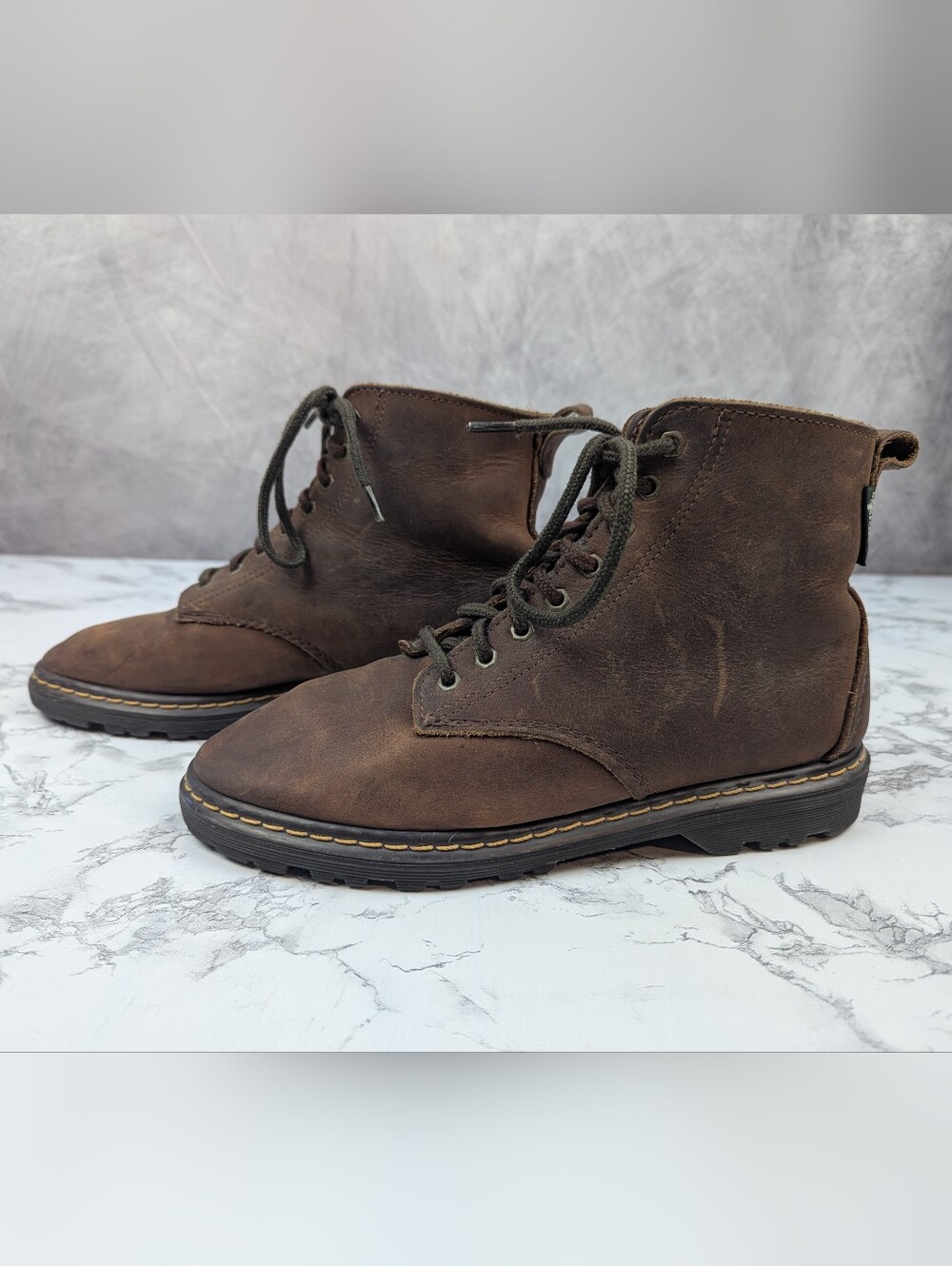 Vintage Eastland Size 8 Brown Leather Lace Up Boots Made in USA
